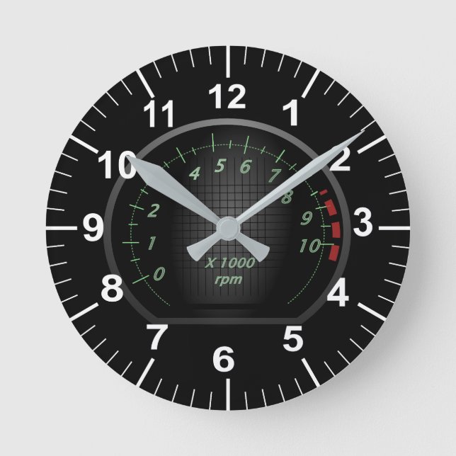 Horloge murale à thème de voiture personnalisée (Recto)