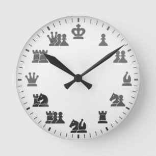 Horloge murale à thème des échecs