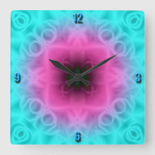 Horloge murale abstraite de fleur
