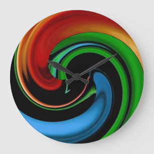 Horloge murale Abstraite du dessin arc-en-ciel