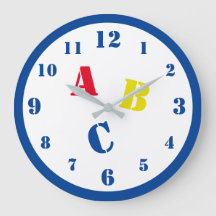 Horloge murale acrylique ABC Nursery