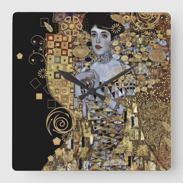 Horloge murale acrylique Adele Klimt (Recto)