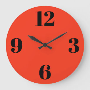 Horloge murale acrylique - Arrière - plan orange