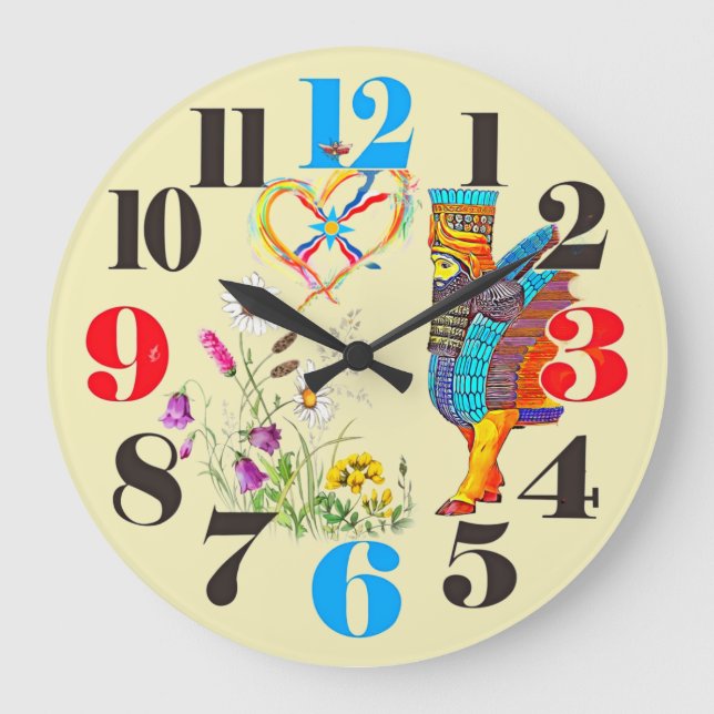 Horloge murale acrylique Assyrie (Recto)
