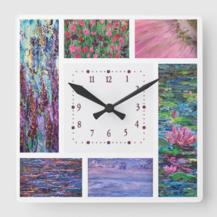 Horloge murale acrylique, Carré