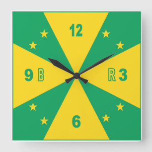Horloge murale  acrylique, Carrée  DESIGN  BRAZIL