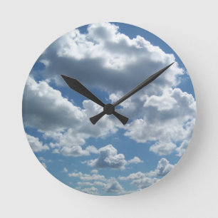 Horloge murale acrylique ciel et nuages