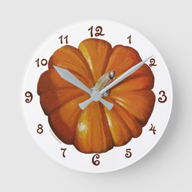 Horloge murale acrylique citrouille (Recto)