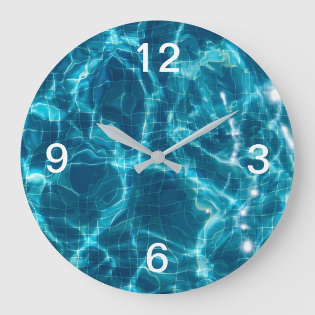 Horloge murale acrylique de l'eau de la piscine (Recto)