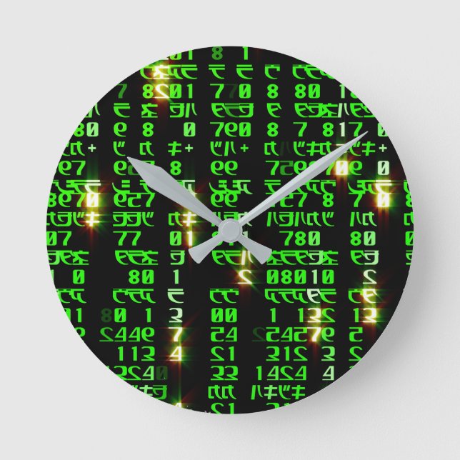 Horloge murale acrylique de matrice de code (Recto)