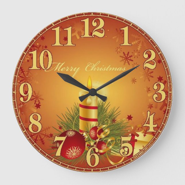 Horloge murale acrylique de Noël (Recto)