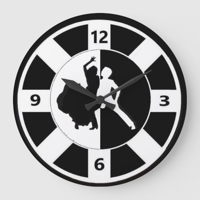 Horloge murale acrylique des danseurs (Recto)