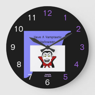 Horloge murale acrylique d'Halloween Vamptastique