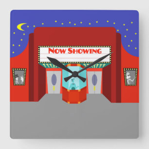 Horloge murale acrylique du cinéma rétro