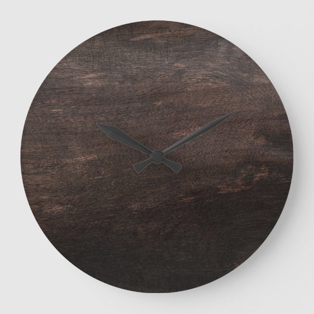 Horloge murale acrylique en bois foncé Brown (Recto)