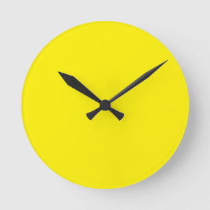 Horloge murale acrylique jaune