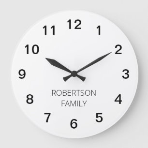 Horloge murale acrylique minimaliste personnalisée
