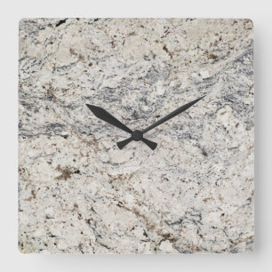 Horloge murale acrylique Motif en pierre de marbre