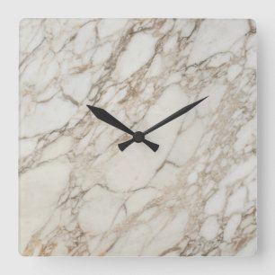 Horloge murale acrylique Motif en pierre de marbre