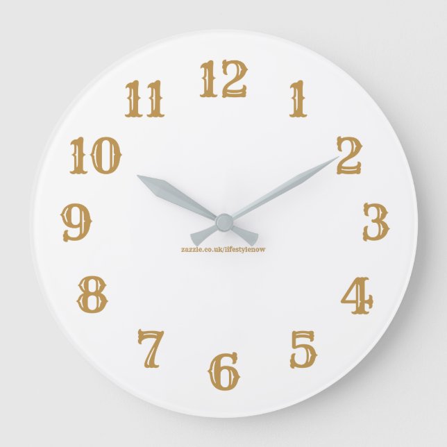 Horloge murale acrylique - Or (Recto)