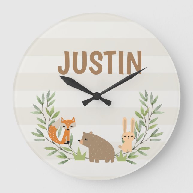 Horloge murale acrylique personnalisée pour enfant (Recto)