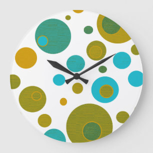 Horloge murale acrylique pois