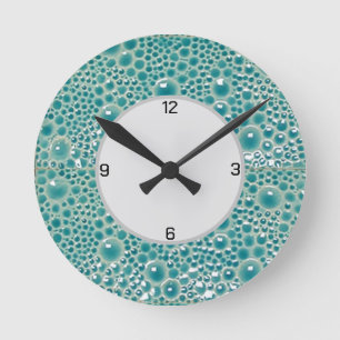Horloge murale acrylique pour salle de bain