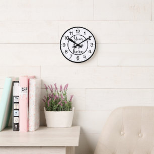 Horloge murale, Acrylique ronde de 8 po