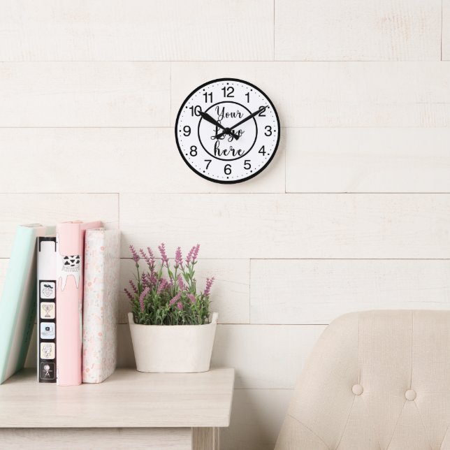 Horloge murale, Acrylique ronde de 8 po (Salle de lecture)
