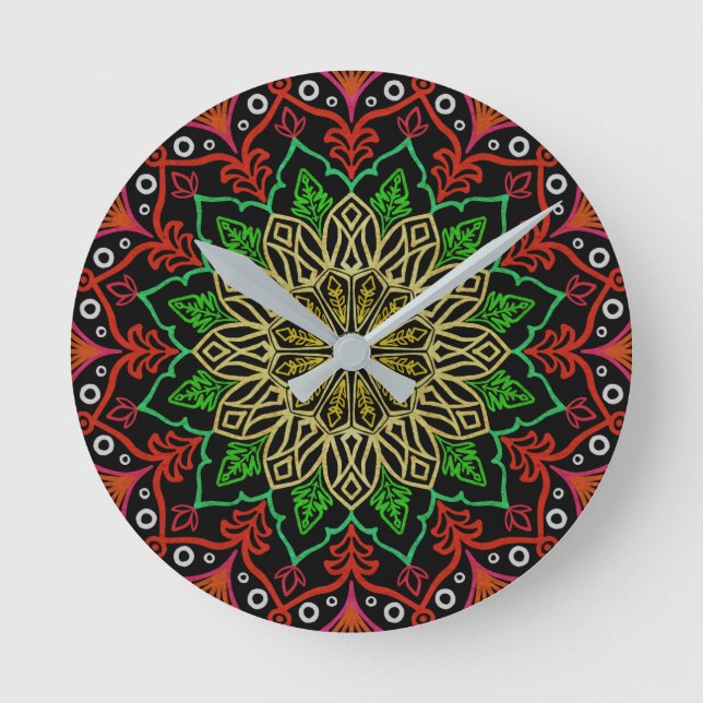 Horloge murale acrylique, ronde (moyenne) (Recto)