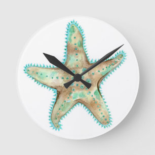 Horloge murale acrylique Starfish Vert naturel & B