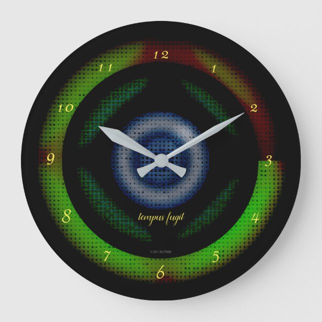Horloge murale acrylique Tempus Fugit (Recto)