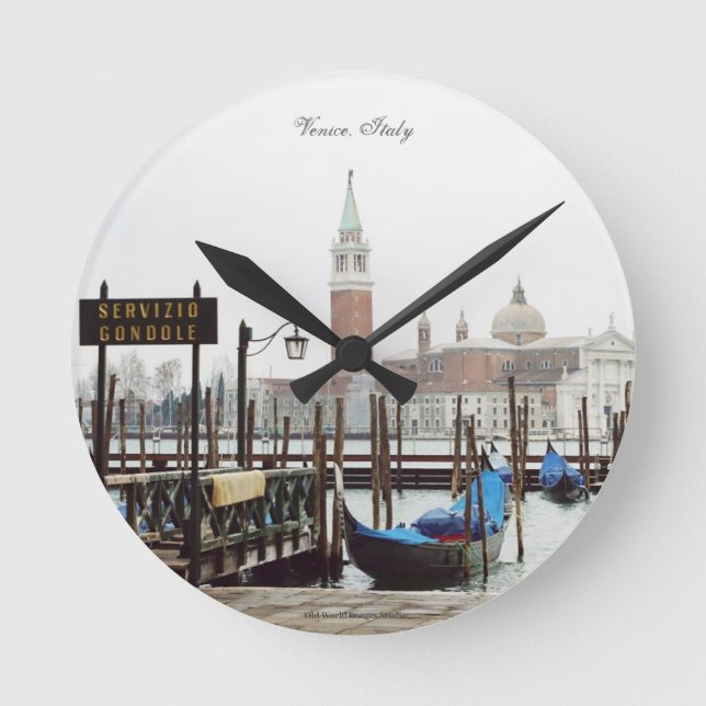 Horloge murale acrylique Venise, Italie (Recto)