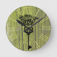 Horloge murale acrylique Vintage 1980