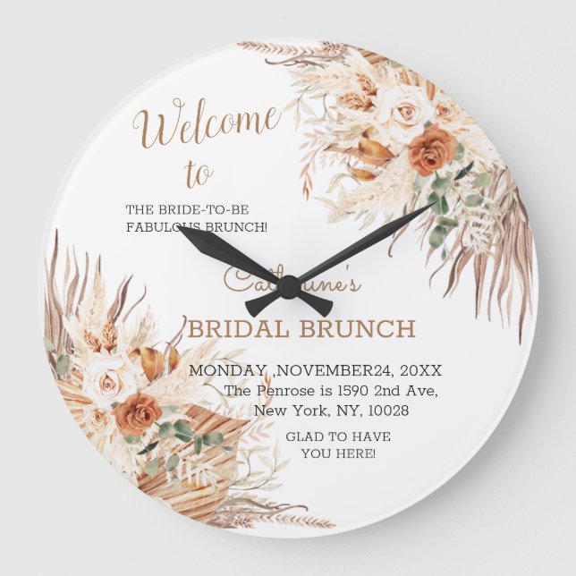 Horloge murale Affiche de bienvenue pour Fête des  (Recto)