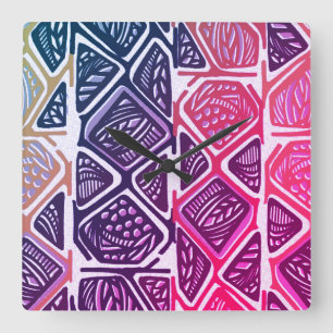 Horloge murale africaine de motif