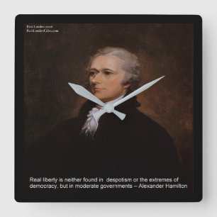 Horloge murale Alexander Hamilton "Real Liberty"