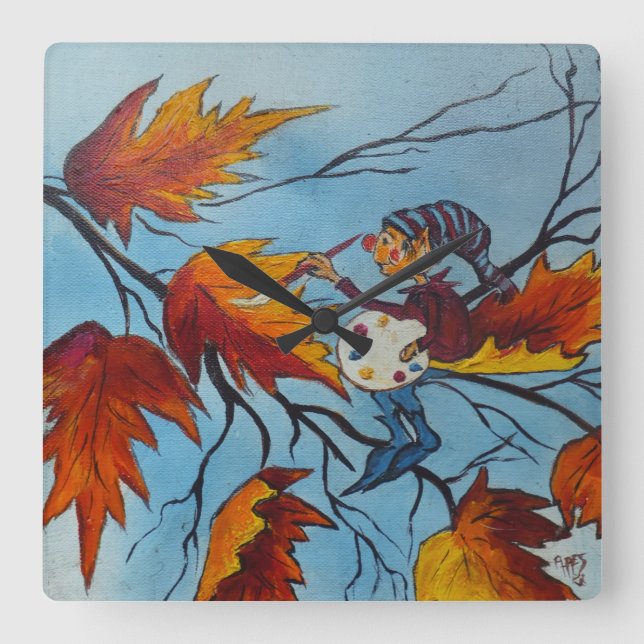 Horloge murale Ann Hayes Peinture Pixie Peinture (Recto)