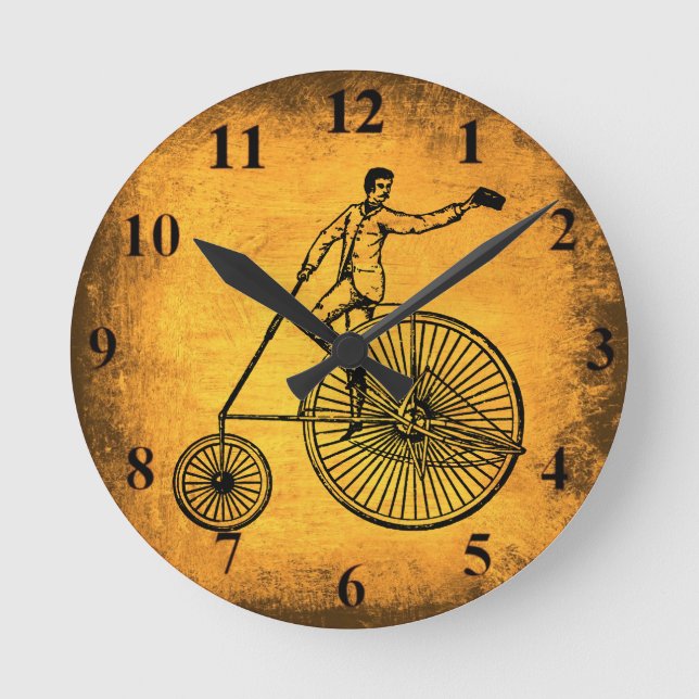 Horloge murale antique à vélo et cycliste (Recto)