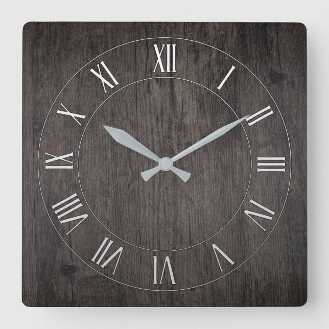 Horloge murale antique en bois de chiffre romain (Recto)