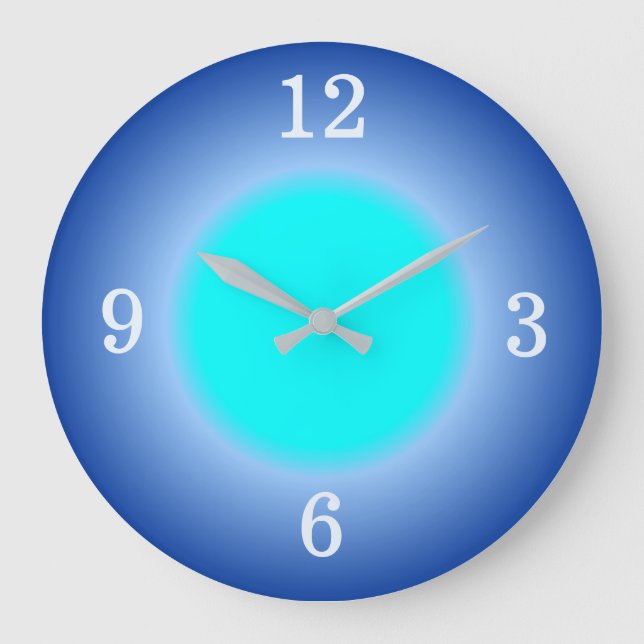 Horloge murale Aqua Blue Glow Effects (Recto)