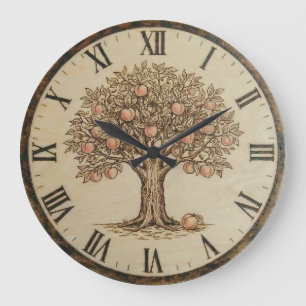 Horloge murale arbre à pêches