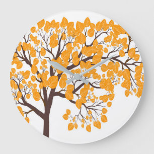 Horloge murale arbre Automne Or