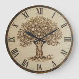Horloge murale arbre pommier