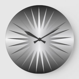 Horloge murale argentée minimaliste d'étoile