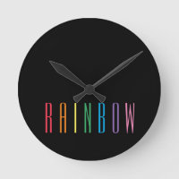 Horloge murale arrondie EN BOÎTE DE PLUIE / Noir