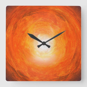Horloge murale artistique colorée