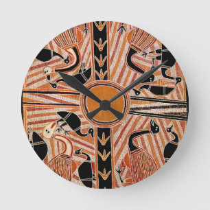 Horloge murale au design tribal maori