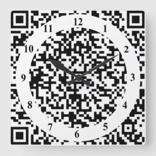 Horloge murale avec code QR - Moderne