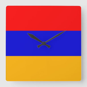Horloge murale avec drapeau d'Arménie